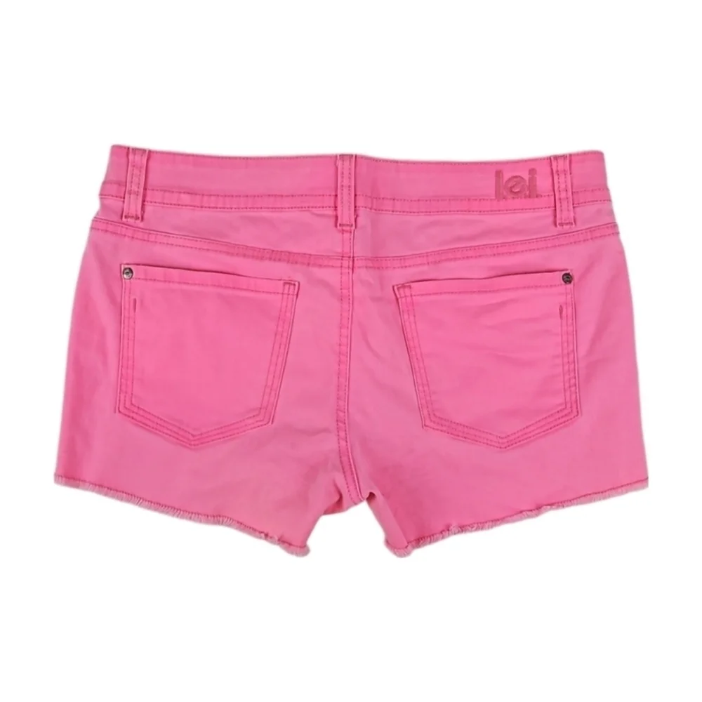 Retro Pink Distressed Jean Denim Shorts Size 9